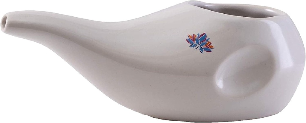 Beste beoordeeld Keramische Neti Pot - Ergonomisch ontwerp en hand-made, duif wit