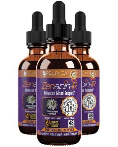 Rejuvica Health Zenapin IR - Advanced Mood Support Supplement - Kava Kava, Ashwagandha, Passiebloem, kamille, B-Vitamins & Meer