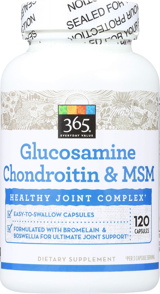365 by Whole Foods Market, Glucosamine Chondroitin & MSM, 120 ct