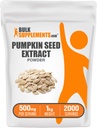 BulkSupplements.com Pumpkin Seed Extract Powder - Pumpkin Seed Supplement, Herbal Supplement - Vegan & Gluten Free, 500mg per portie, 1kg (2,2 lbs) (verpakking van 1)