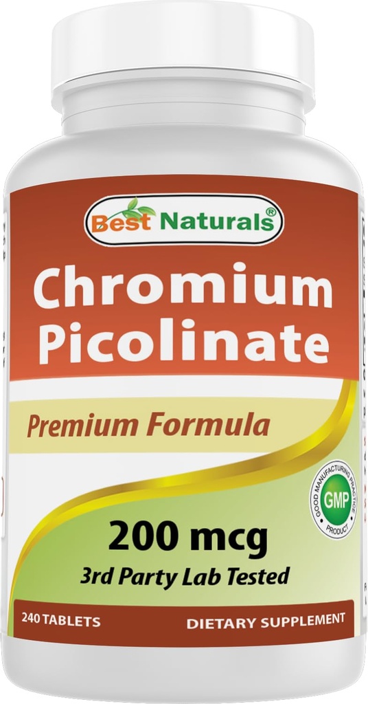 Best Naturals Chromium Picolinaat Tablet, 200 mcg, 240 Tel.