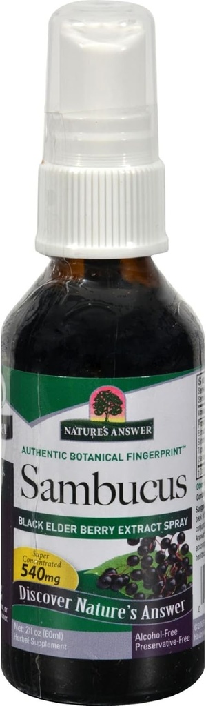 Nature's Antwoord Sambucus Siroop Extract Spray 2 Fluid Ounces 