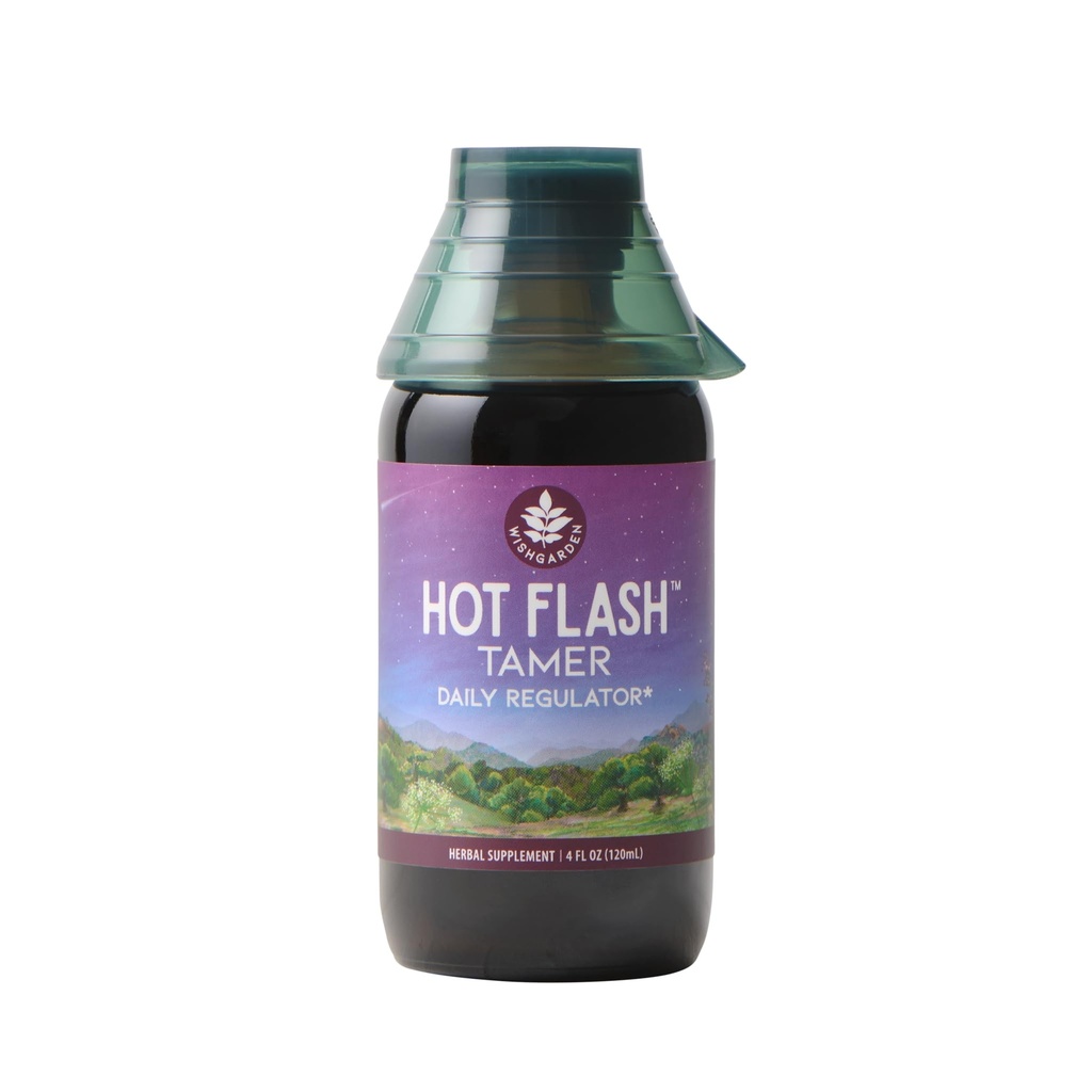 WishGarden kruiden Hot Flash Tamer - plantaardige basis kruiden Hot Flash Relief & Night Sweats Supplement met zwarte cohosh & Vitex Berry ondersteunt gezonde hormonen niveaus, Menopauze verlichting voor vrouwen, 4oz