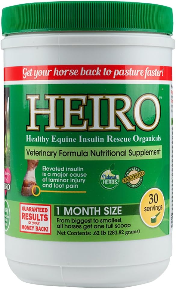 Heiro Gezond Equine Horse Insuline Resistant Rescue Organicals 30, 40, 60, 90 of 180 Day Supply