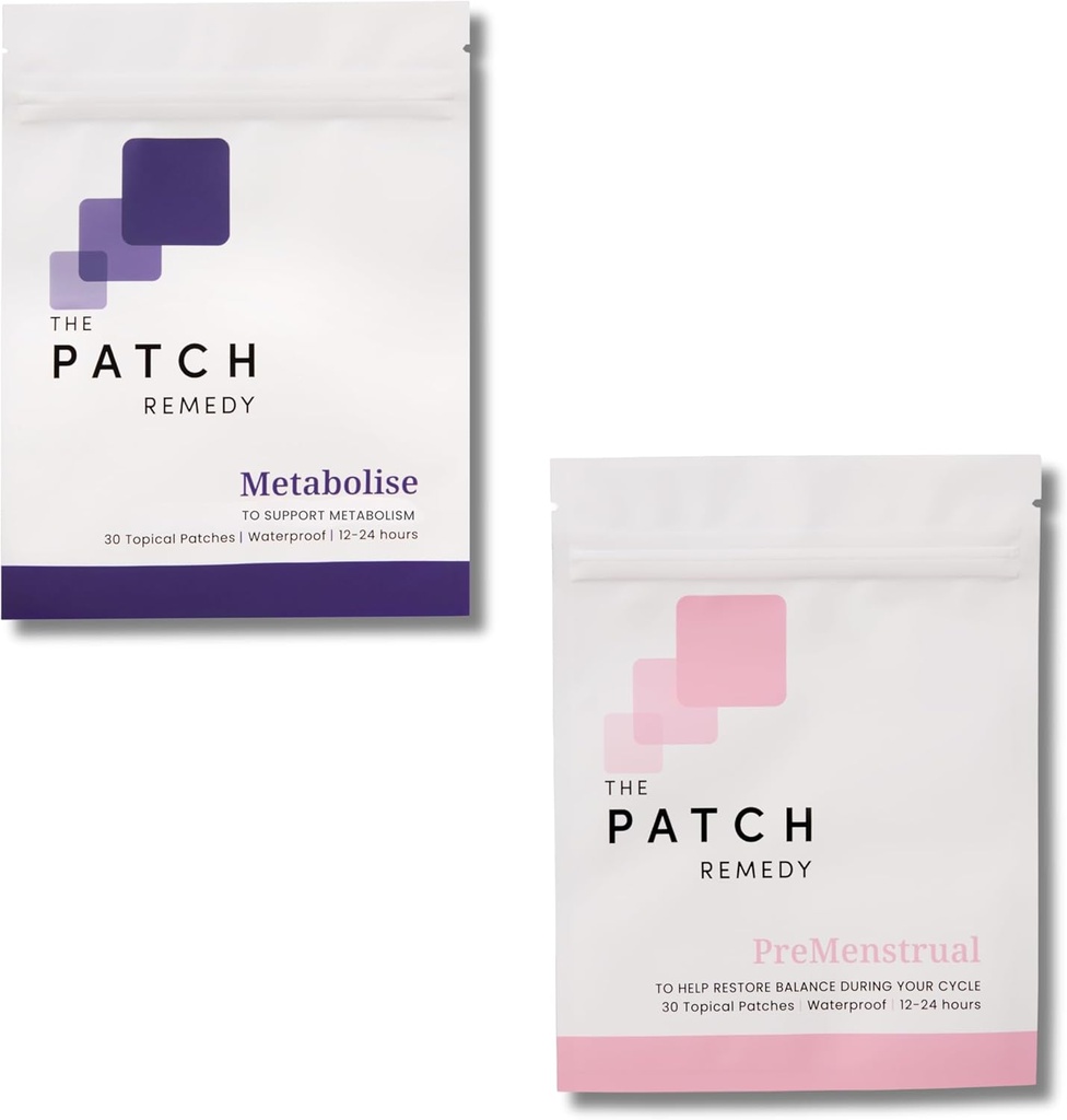 De Patch Remedy Metaboze & PMS Patch Kit voor vrouwen - (60 Topical Patches) Metabolisme Patch & PreMenstruele Patch