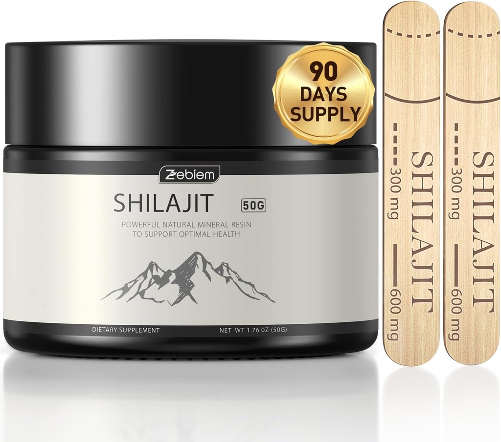 shilajit Pure Himalayan Organic shilajit for Men and Women shilajit Resin Supplyment with Organic Ayurvedic Blend in High Potency for Energy, Strength Boost&Immune Support (50 Grams)