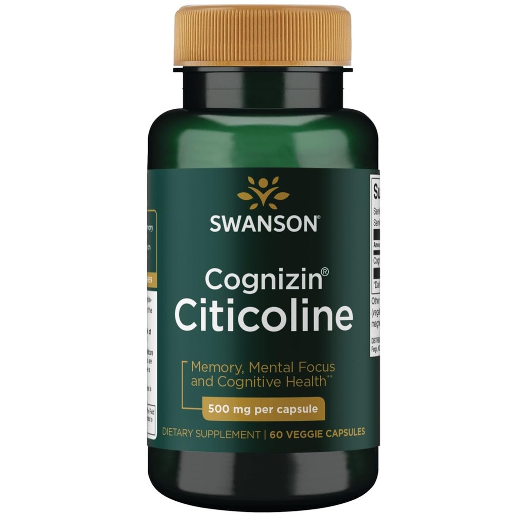 Swanson Ultra Cognizin Citicoline 1000 Milligrammen 60 Veg Capsules