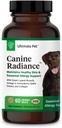 ULTIMATE PET DUTRITIE Canine Radiance Skin Allergy Support Supplement voor honden, Omega-3 huid Hydratatie, Antioxidanten om jeuk te voorkomen en versterken Coat, 60 Kauwtabletten