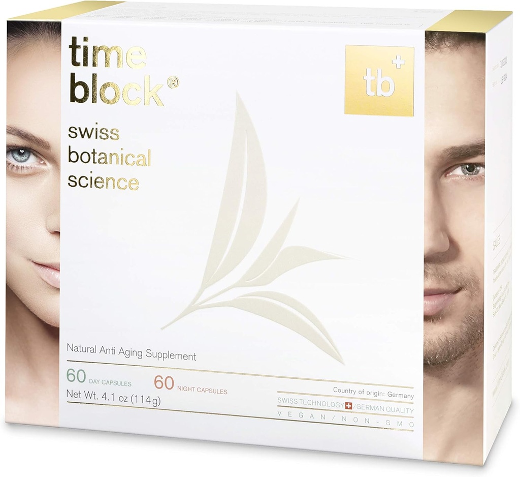 tijdblok® Vital Anti Aging Nutrition door Swiss Botanical Science ondersteunt DNA en celreparatie door verlenging van Telomeren voor mannen en vrouwen Daily Energy Booster 100% Vegan en Non-GMO (60 dagen)