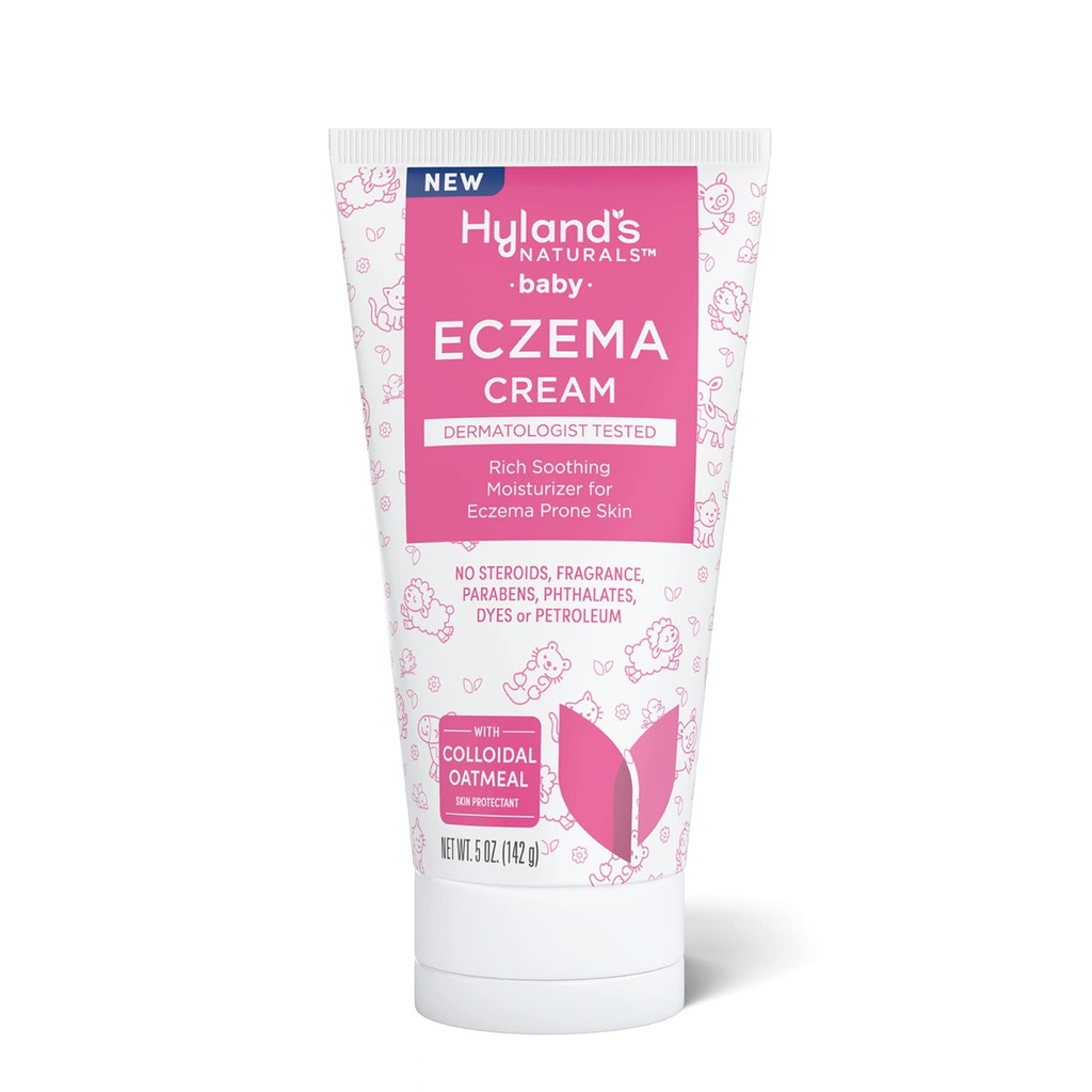 Hyland's Baby Eczema Cream, Rich Soothing Moisturizer for Eczema Prone Skin, With Colloidal Oatmeal, 5 ounce