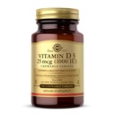 Solgar Vitamine D3 (Cholecalciferol) 25 mcg (1000 IE), Natural Strawberry Banana Swirl - 100 Kauwtabletten - Non-GMO, Kosher - 100 porties