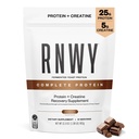 RNWY Complete Protein, 25g Gist Proteïne + 5g Creatine Monohydraat, Vegan, Dairy-Free, Informed Sport Certified, Post-workout Herstel voor Endurance Atleten, Chocolade, 21 Servers