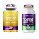 Magnesium Glycinate.Gummy's voor volwassenen, slaap, ontspanning en concentratie, ananassmaak & capsules met zink en vitamine D3 voor slaapondersteuning