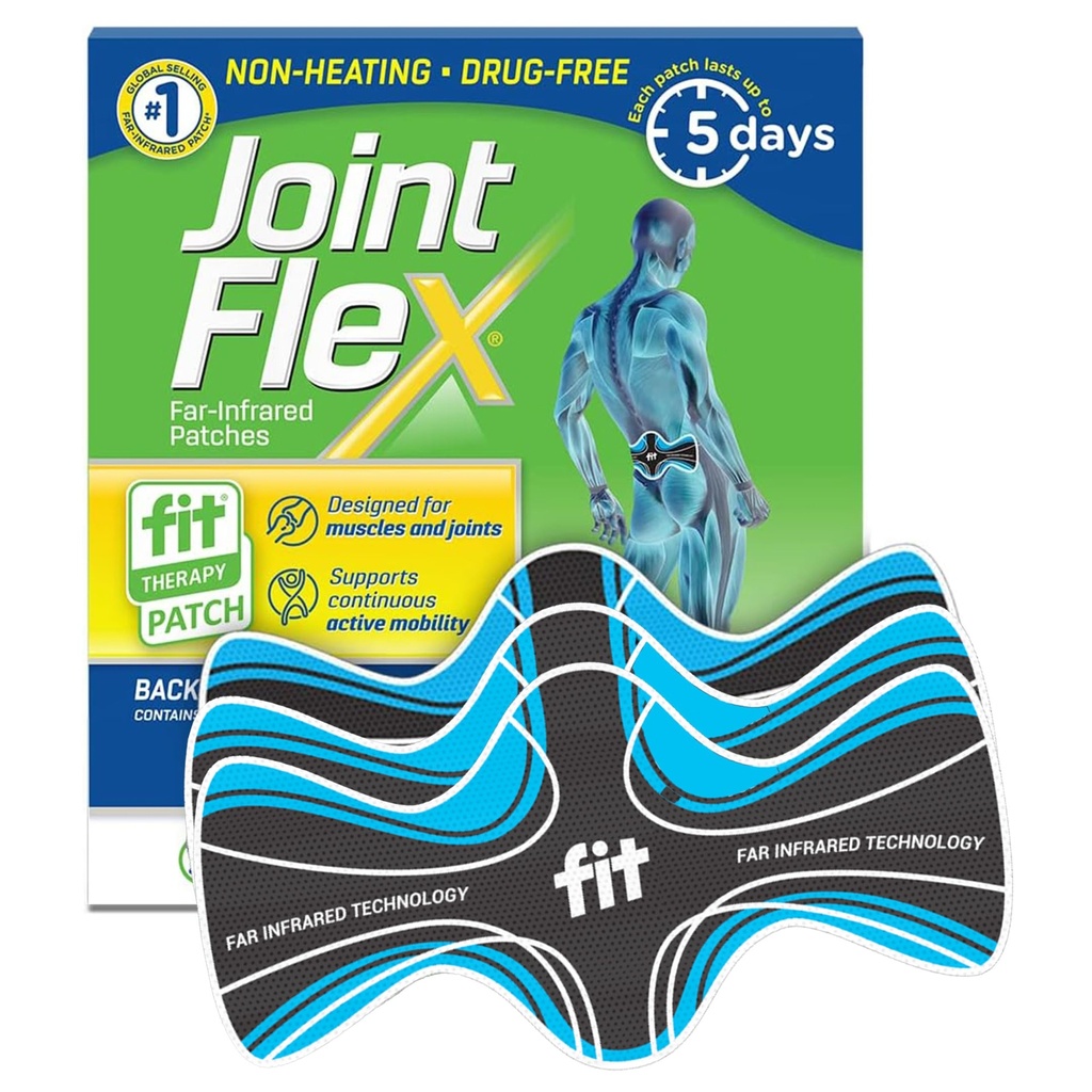 JointFlex FIT Therapy Far Infrarood Patch voor Lagere Terug, Ondersteunt continue Actieve Mobiliteit, tot 5 Dagen/Patch, Synthetisch, Waterbestendig, Niet-Heating, Drug-Free