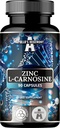 Zink L-Carnosine 37,5 mg per capsule, 90 Vegan Capsules, 3 maanden Supply, Zink Supplement en Aminozuur Beta-Alanine, door Apollo's Hegemony.