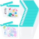 24 Pieces Pill Pouch Tassen Zippered Pill Pouch Set Herbruikbare Translucent Medicine Organizer Self Sealing Medicine Bag Travel Plastic Pillen Tassen met schuifslot Pill Baggies voor pillen opslag (Turquoise)