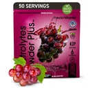 PoederVitamine Electrolytes Powder Plus (50 Servings) Grape Electrolyte Powder Zero Calorie Keto, 0 Sugar, No Maltodextrine,1000mg Kalium,120mg Calcium,120mg Magnesium, Hydratatiepoeder
