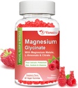 Magnesium Glycinate Gummies 600 mg, Magnesium Gummies voor volwassenen en kinderen, Ondersteuning voor ontspanning en spier, 60 Raspberry Flavored Gummies