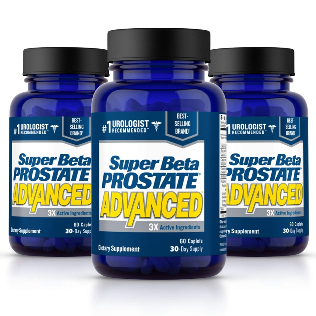 SUPER BETA PROSTATE Geavanceerd  Prostaat Supplement voor mannen met Beta Sitosterol, niet Saw Palmetto (180 Caplets, 3-pack)