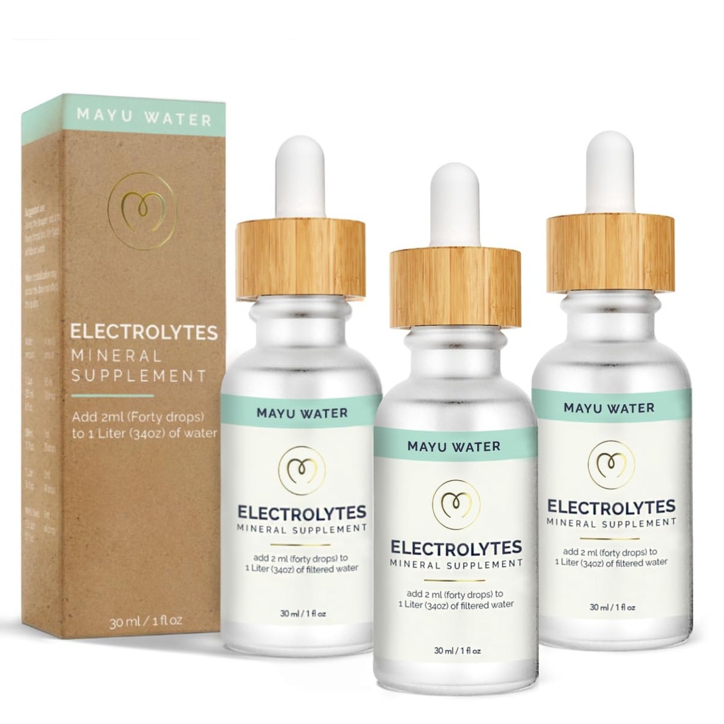 MAYU Electrolyte Waterdruppels - Snelle Absorptie Mineral Drops voor Drinkwater, Hydration Essential Minerals Mix - 100% Pure Natural Minerals, Dehydration Solution, Sugar Free Electrolytes -30 ml (3)