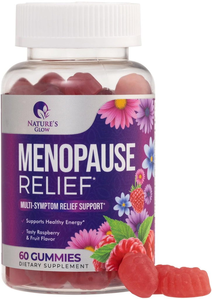 Menopauze Supplement voor vrouwen - Complete Multi-Benefit Menopauze Relief Gummy voor Mild Hot Flashes & Night Sweats, Natural Balance & Energy Support, Menopausale Vitaminen, Non-GMO - 60 Gummies