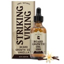 Opvallende Viking Baard Groei Olie met Biotine - 2 Fl Oz, Vanille - Verdikking, Conditioning Biotin Baard Olie Serum voor mannen met Argan & Jojoba - Gezichtsgroei Serum voor mannen