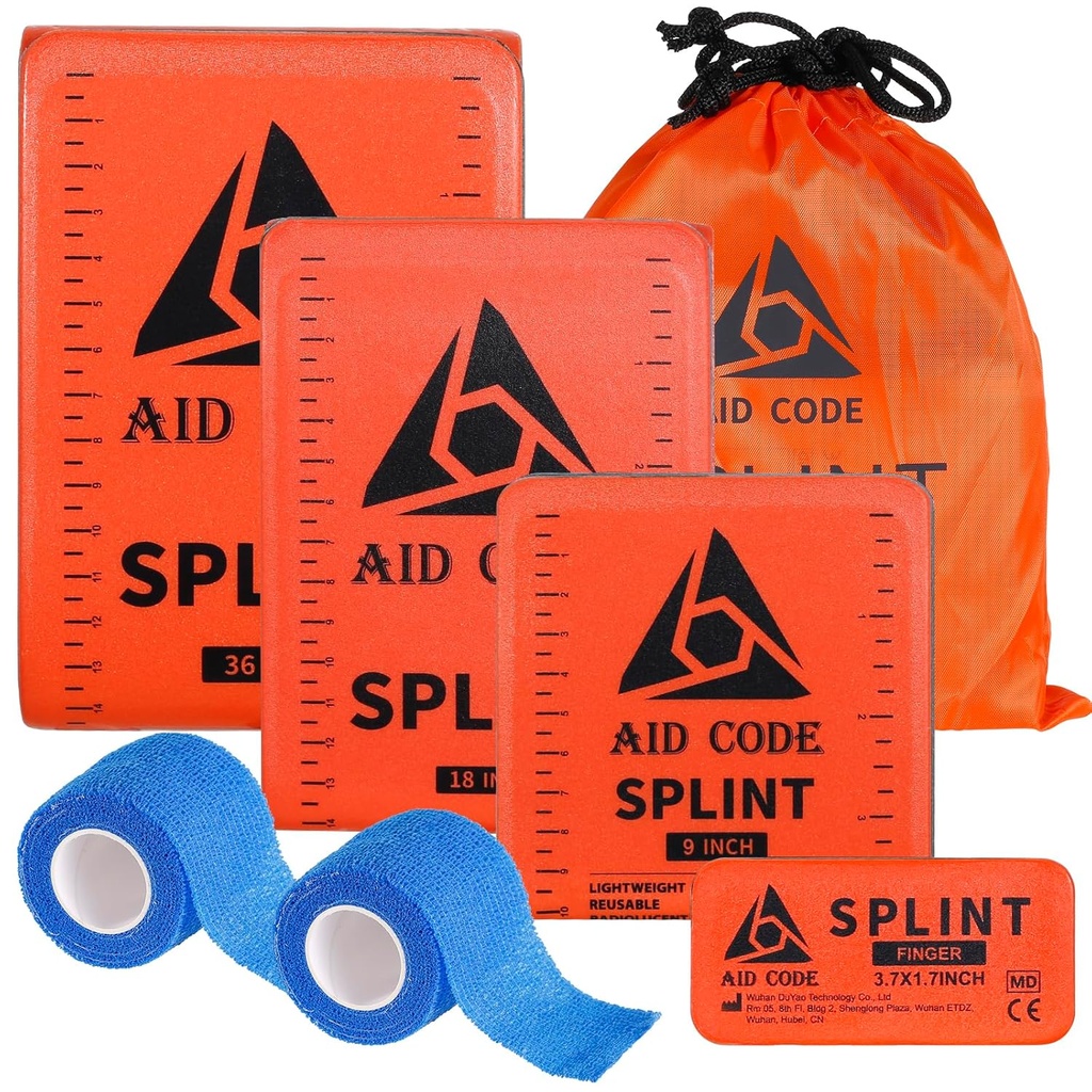 Eerste hulp Splint 36" X 4.3,"Emergency Splint Kit voor arm been gebroken botten Fractuur, ideaal voor sport, thuis, eerste hulp Refill en Huisdieren (4 pack combo)