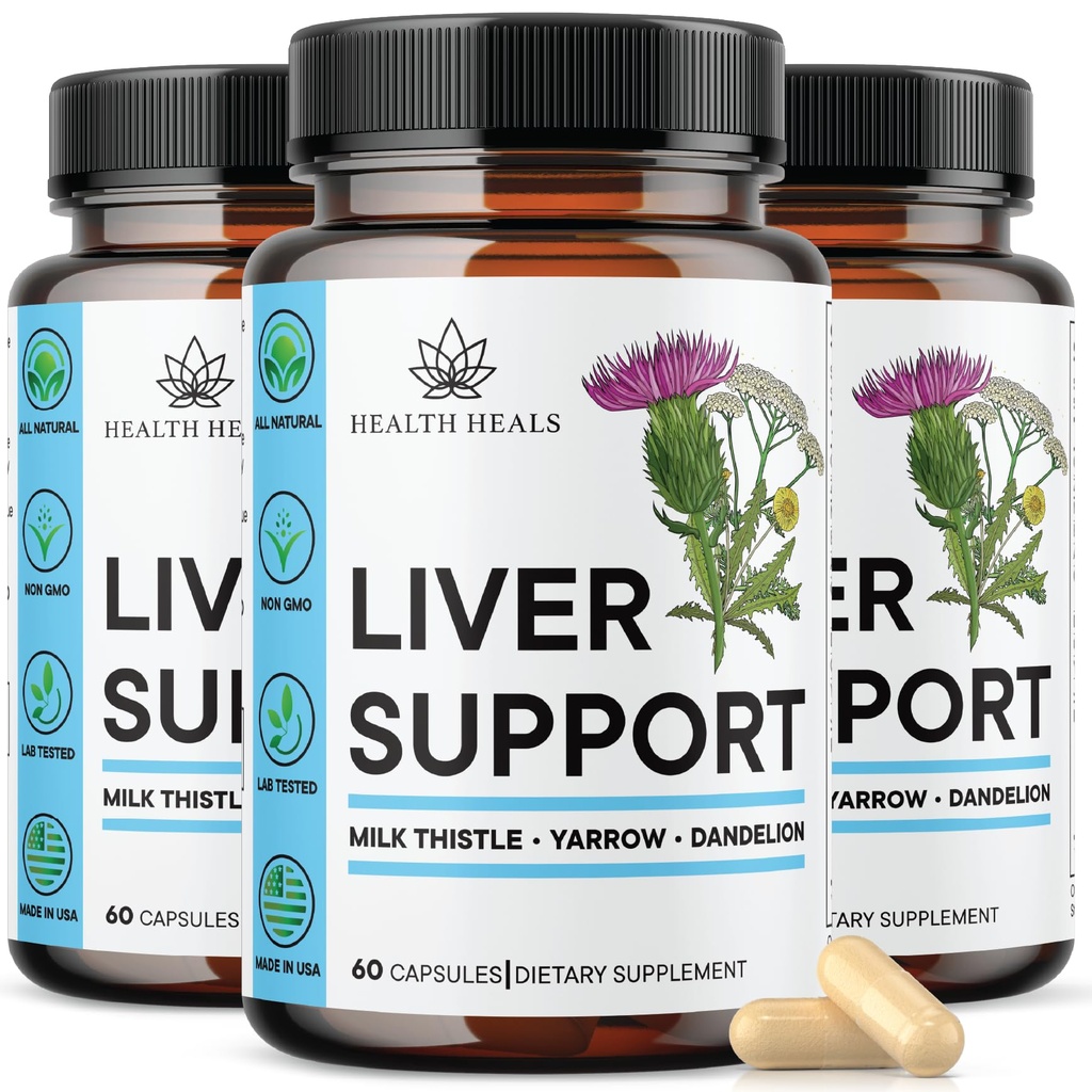 Lever Reiniging & Reparatie Formule - Herbal Lever Ondersteuning Supplement met melk distel Dandelion Wortel Kurkuma, Artichoke Extract voor lever gezondheid - 180 Tel.