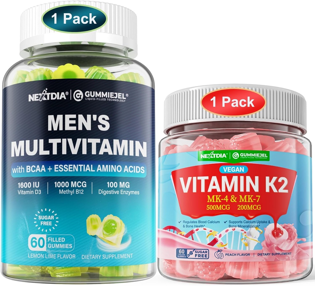 Bundel: Gemethyleerde multivitamine voor mannen Gummies & Vitamine K2 Gummies