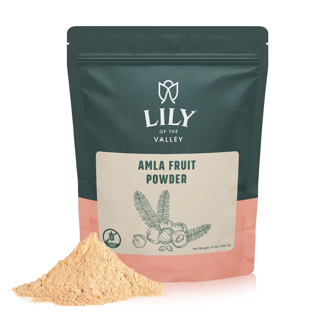 Lily of the Valley Amla Berry Powder (Amalaki) - Ideaal voor koken en schoonheidsverzorging - rijk aan antioxidant en vitamine C - natuurlijk, veganistisch en glutenvrij - verpakt in hersluitbare pouch (8oz, 226g)