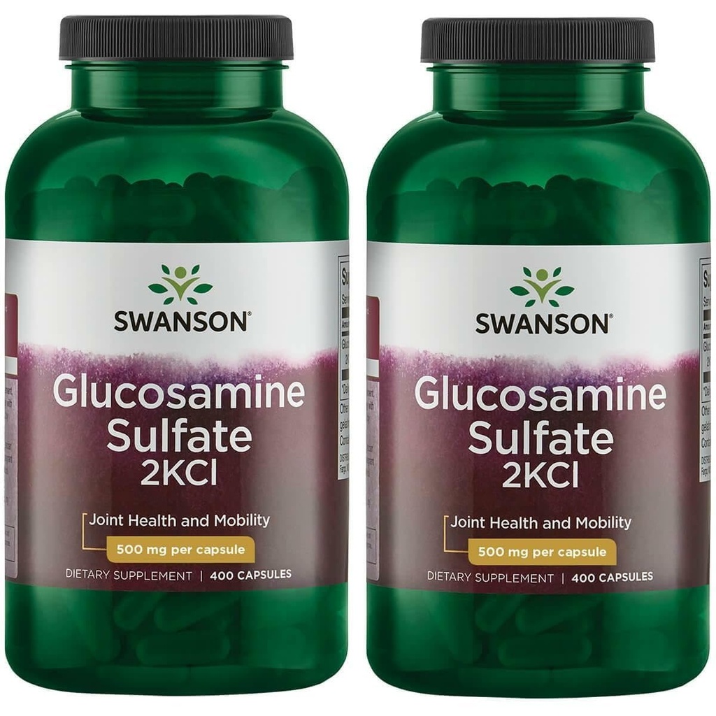 Swanson Glucosaminesulfaat 2Kcl 500 mg 400 capsules (2 verpakkingen)