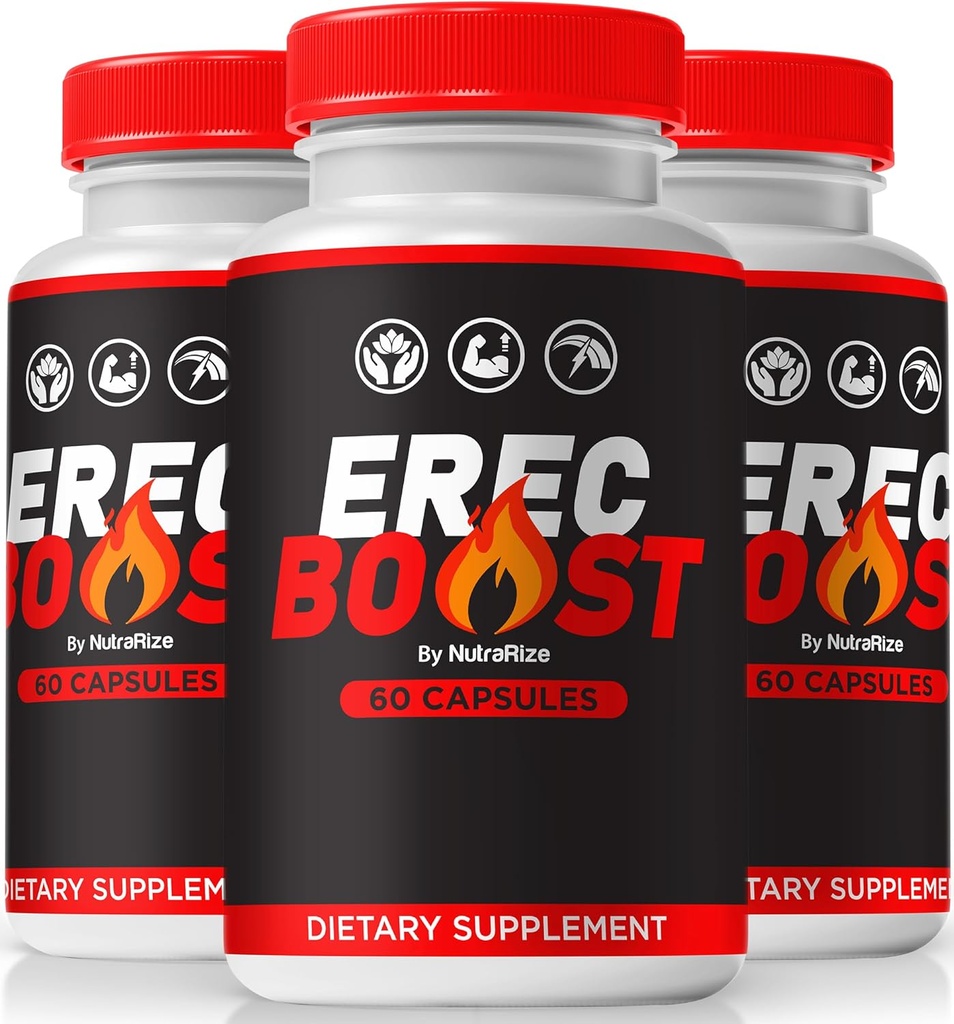 NutraRize (3 Pack) ErecBoost, ErecBoost pillen voor mannen, Officiële ErecBoost originele mannelijke capsules voor energie en algemene gezondheid, ErecBoost Pastillas, ErecBoost En Capsulas (180 Capsules)