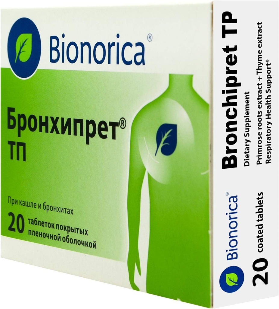Bronchipret TP (met Primrose- en Thyme-extracten) voor ondersteuning van de ademhaling - 20 tabletten
