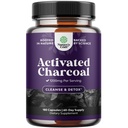 Natures Craft Actieve Charcoal Pillen Detox & Cleanse - Zuiverende Coconut Capsules met 1200 mg per portie voor Bloating Relief - Active Detox Supplement for Body & Gut Health -180 Tel.