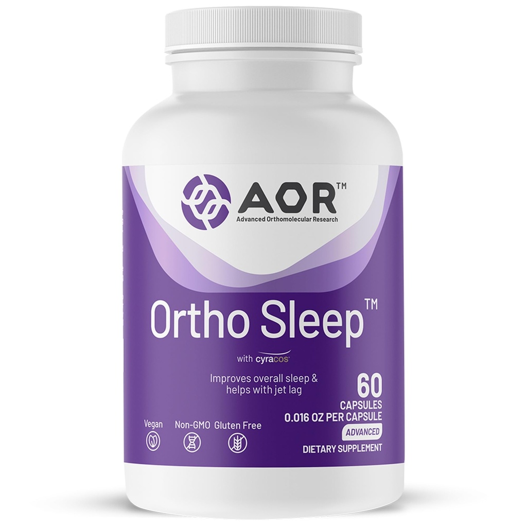 AOR, Ortho Slaap, Verbetert totale slaap & Helpt met Jet lag, Natuurlijke Supplement met GABA, Melatonine, L-Theanine, Vegan, 30 Servings (60 Capsules)