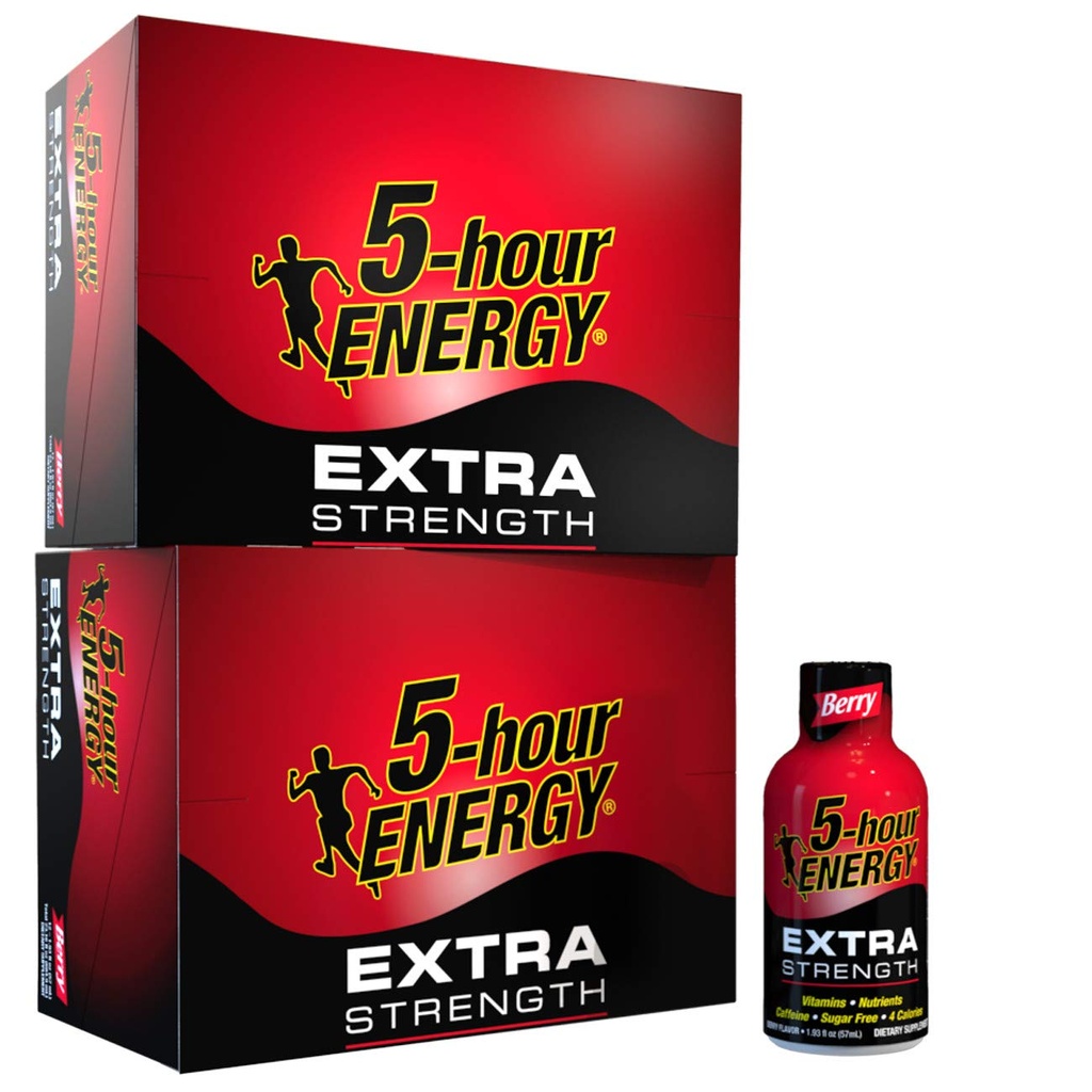 5-Hour Energy Shot, extra sterkte Berry, 1,93 oz. 24 verpakking