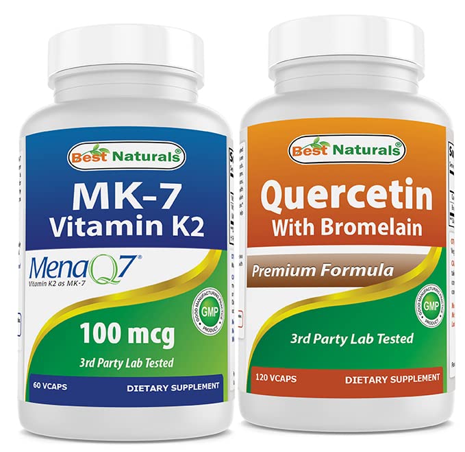 Best Naturals MK-7 100 mcg & quercetine met bromelaïne