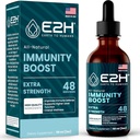 E2H Advanced Immune Defense Supplement - All-Natural Immune Booster - Immune Support Supplements Drops - Bevat Holy Basil, Papaya Bladeren en Red Banded Polypore - Non-GMO, Vegan - 2 Fl Oz