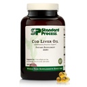 Standaardproces Cod Leverolie - Aids gezonde huid en ogen met omega-3 vetzuren en vitamines A en D - bot en tandgezondheidsondersteuning - Glutenvrije, niet-zacht en niet-zacht - 180 softgels (60 porties)