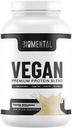 Biomental Vegan Protein Powder - Vanille - Glutenvrij - Non-GMO - Plant-based Protein - Ondersteunt gewichtsverlies en spiergroei - Verhoogde absorptie - Perfect voor mannen en vrouwen - 2 lbs