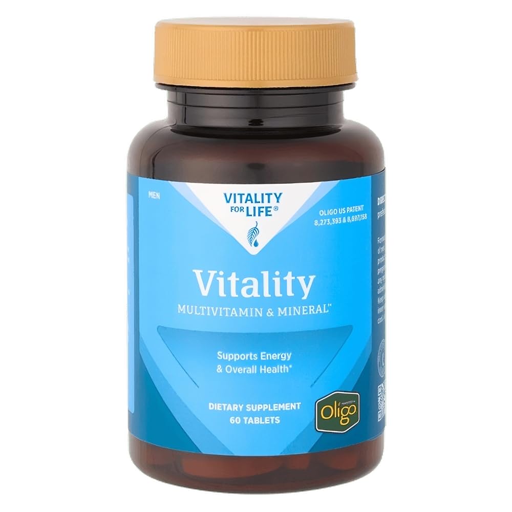 Melaleuca Multivitamine & Mineral Supplement for Men, Powered by Oligo (60 tabletten) Vitality Mens MultiVitamin ondersteunt Energie & algehele gezondheid