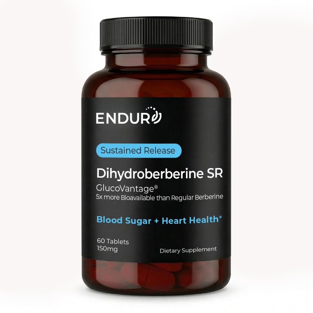 Endur Dihydroberine SR, Ondersteunt de gezondheid en stofwisseling van bloedsuiker, Geweldig voor gewicht management ondersteuning, Glutenvrij, 150 mg (60 tabletten)
