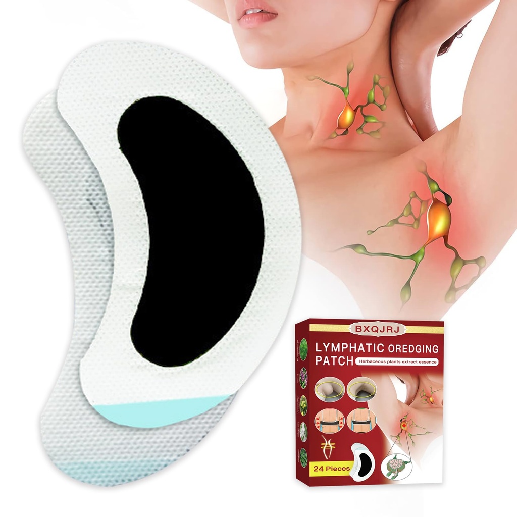 24Pcs/Box Herbal Lymph Nodes Patch,Lymfatische Drainage Patch/Patches,Herbal Lymphatische Drainage Care Patch,Nek Lymph Knoop Patch, Lymphatische Massage voor mannen en vrouwen