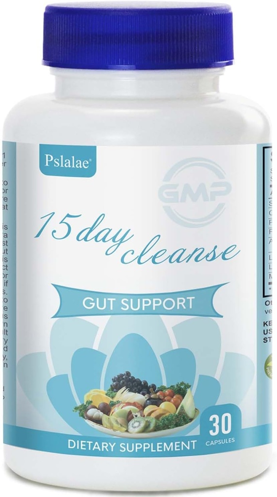 15 dagen Reiniging, Gut en Colon Ondersteuning, Geavanceerde 15 dagen Gut Reinigen Detox voor vrouwen en mannen met Senna, Cascara Psyllium Husk & Sagrada, 30 Tel.