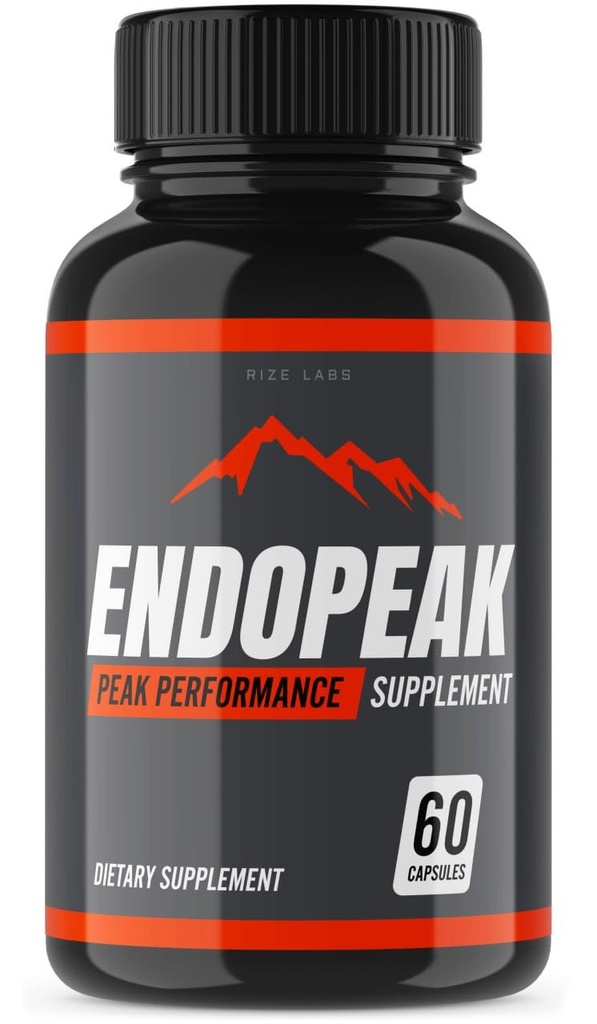 rize labs - Endopeak Peak Performance Capsules voor mannen, maximale sterkte, Ultra Pure Non-GMO Vegan Supplement, Advanced Formula (60 capsules)