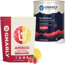 Gnarly Nutrition Gnarly Preworkout Strawberry Lemonade (14.82oz) Aminos Berry Lemonade Cafeïnevrij (10.58oz)