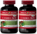 Natural Detox Pills - Candida Away Plus - Candida Quick Cleanse - Candida Support - Candida Support Capsules - Candida Cleanse Extra Strength - Candida Overgrowth - 2 Bottles 120 Capsules