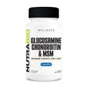 NutraBio Glucosamine Chondroitin & OptiMSM Supplement, Joint Support Formula - 120 capsules (tel. 120)