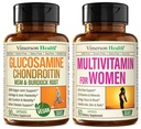 Vegan Glucosamine Chondroitin MSM Joint Support Supplement & Complete Multivitamine voor vrouwen