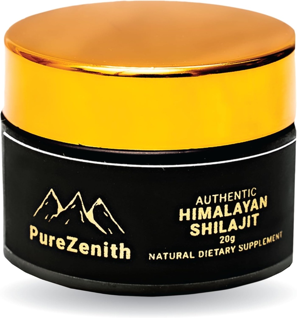 Himalaya Shilajit Resin, 85+ Trace Minerals & Fulvic Acid - Natural Energy & Immune Support Supplement, High Nutritional Potency for Men & Women, Lab Tested - 20 Gram